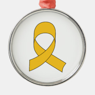 Gold Ribbon Zeichnend Silbernes Ornament