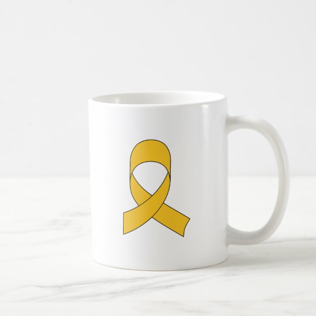 Gold Ribbon Zeichnend Tasse (Rechts)
