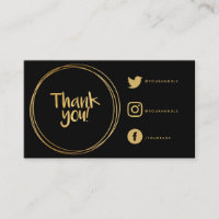 Gold Ringe danke Ihnen Social Links Wertschätzung