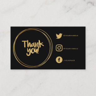 Gold Ringe danke Social Links einfügen Karte