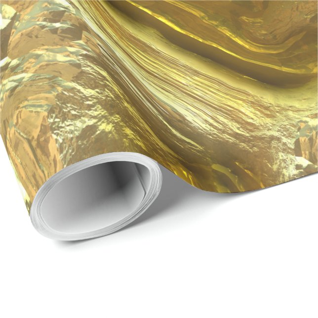 Gold River 1 Wrapping Paper Geschenkpapier (Rolleneckpunkt)