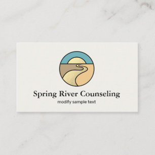 Gold River Sunset Horizon Wellness Counselor Logo Visitenkarte