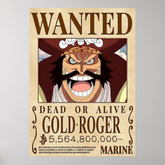 GOLD ROGER One Piece gewollt Poster