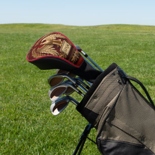 Gold Roman Kaiseradler über Rot Nr. 4 Golf Headcover