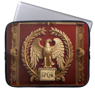 Gold Roman Kaiseradler über Rot Nr. 4 Laptopschutzhülle