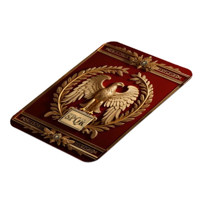Gold Roman Kaiseradler über Rot Nr. 4 Magnet (Linke Seite)