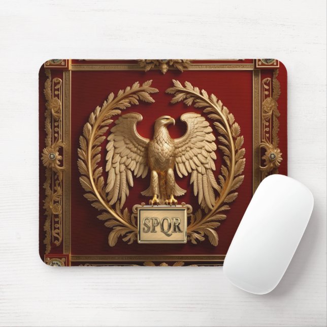 Gold Roman Kaiseradler über Rot Nr. 4 Mousepad (Mit Mouse)