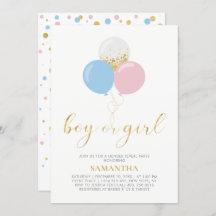 Gold, Rosa, Blau | Gender Reveal Baby Shower