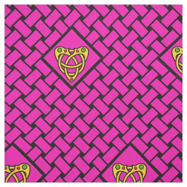 Gold/Rosa-/Schwarzwebart, Diamant, keltisches Stoff (Muster)
