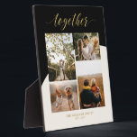 Gold, Rosa und Schwarz | Zusammengefasst FotoColla Fotoplatte<br><div class="desc">Genießen Sie mit dieser modernen Foto-Plakette Ihre ganz besonderen Momente. Diese Collage-Plakette aus dem Foto ist mit einem stilvollen Goldskript " zusammen mit einem schwarz-staubigen rosa Farbblock versehen. Personalisieren Sie die Fotos und den Text. Ein einzigartiges Geschenk für Paare, Familien oder Valentinstag. Mehr Foto Geschenke gibt es in meinem Shop...</div>