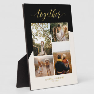 Gold, Rosa und Schwarz   Zusammengefasst FotoColla Fotoplatte