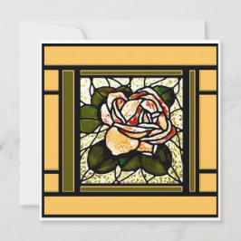 Gold Rose Art Deco Card Feiertagskarte