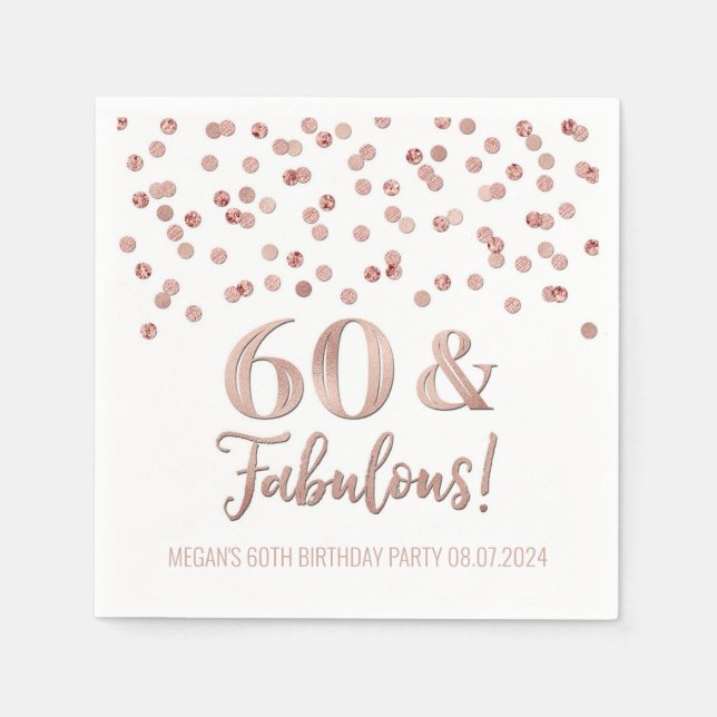 Gold Rose Confetti 60 & Fabulous Serviette (Vorderseite)