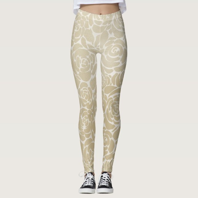 Gold Rose Elegante Leggings (Vorderseite)