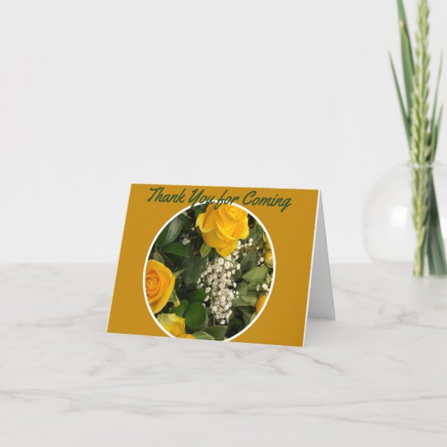 Gold Rose Highlights Vielen Dank Karte (Vorderseite)