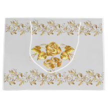 Gold Rose Hochzeit große Geschenktasche