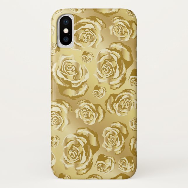 Gold Rose iPhone Case (Rückseite)