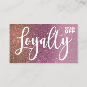 Gold Rose Pink Triple Glitzer Ombre Typografie Treuekarte