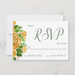 Gold-Rose-RSVP-Karte RSVP Karte