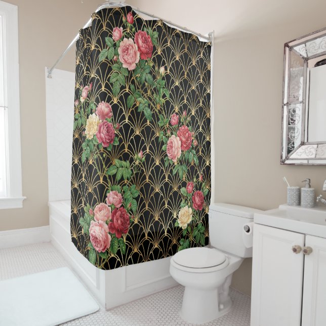Gold Rose Trellis Duschvorhang (Beispiel)