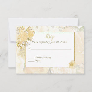 Gold-Rose-UAWG RSVP Karte