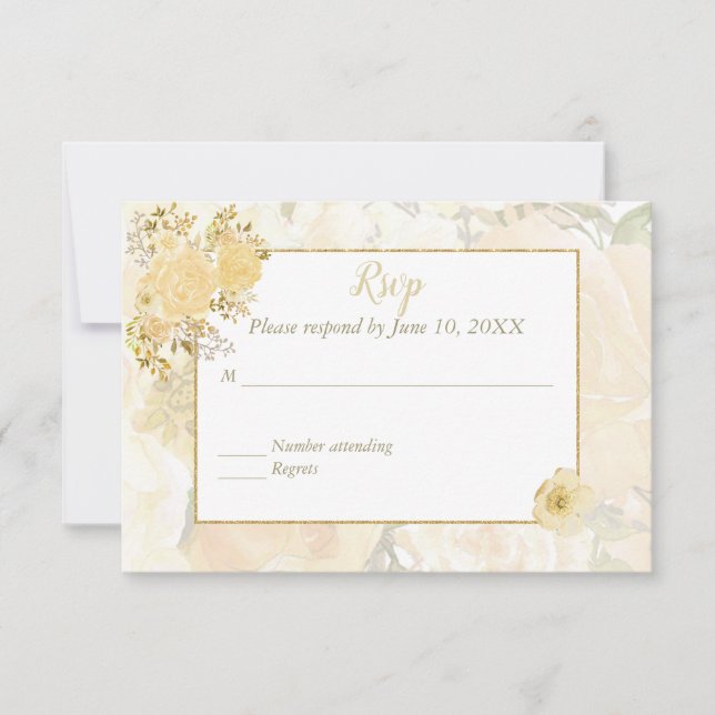 Gold-Rose-UAWG RSVP Karte (Vorderseite)