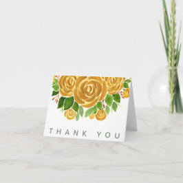 Gold Rose Vielen Dank Dankeskarte