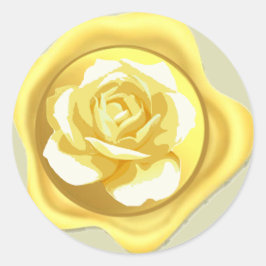 Gold Rose Wax Siegel Klassischer Rundaufkleber Runder Aufkleber