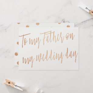 Gold-Rose "Zu meinem Stiefvater am Hochzeitstag" Karte