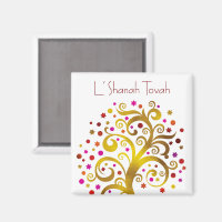 Gold Rosh Hashanah Tree of Life Moderner Chic