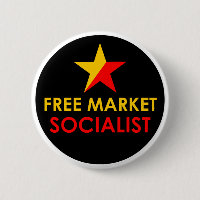 Gold-/Rot-freier Markt-Sozialisten-Knopf