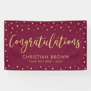 Gold & Rot Gratulationsparty, Eventbanner Banner
