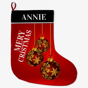 Gold Rot Silber Glitter-Ornament Unternehmens-Weih Großer Weihnachtsstrumpf