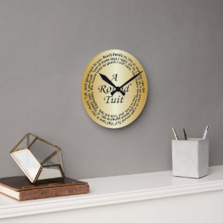Gold Round Tube Runde Wanduhr