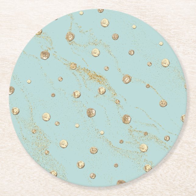 Gold Round Untersetzer (Vorderseite)