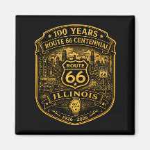 Gold Route 66 Illinois Centennial 100 Jahre