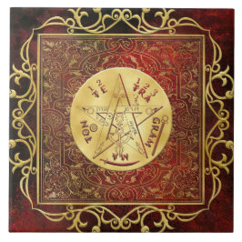 Gold Royal Tetragrammaton Ceremonial Altar Tile Fliese
