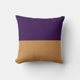 Gold & Royal Violett Streifen Kissen