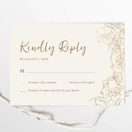 Gold RSVP Karte
