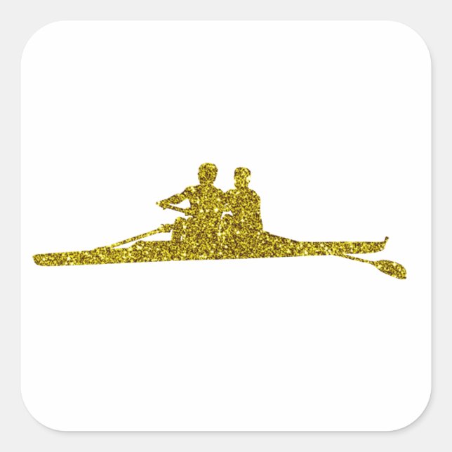 Gold Rudern Aufkleber (Vorderseite)