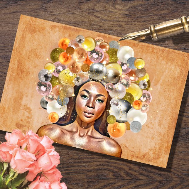 Gold Rush Black Girl Decoupage Tissue Seidenpapier (Von Creator hochgeladen)