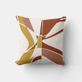Gold Rust Beige Mauve White Modern Art Abstrakt Kissen