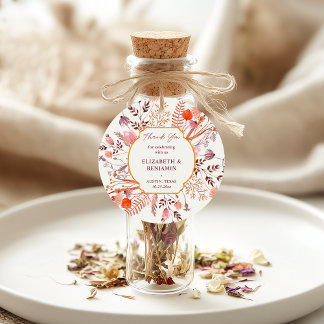 Gold Rustikal Boho Chic Wildblumen Hochzeit Danke Geschenkanhänger