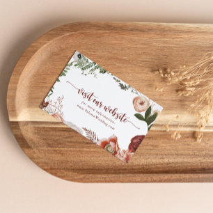 Gold Rustikale farbenfrohe blumenreiche Hochzeitsw Begleitkarte