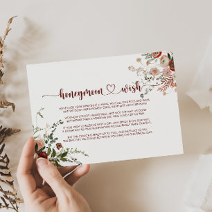 Gold Rustikale farbenfrohe Flitterwochen Begleitkarte