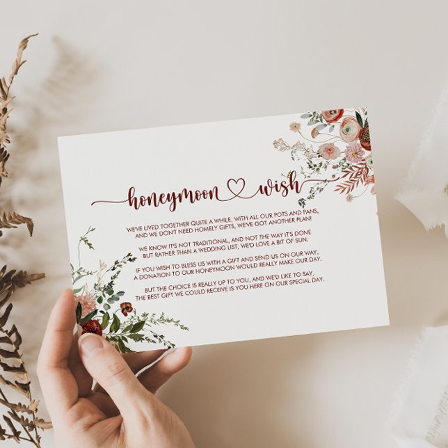 Gold Rustikale farbenfrohe Flitterwochen Begleitkarte (Von Creator hochgeladen)