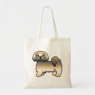Gold Sable Gelber Lhasa Apso Cartoon Hund Tragetasche