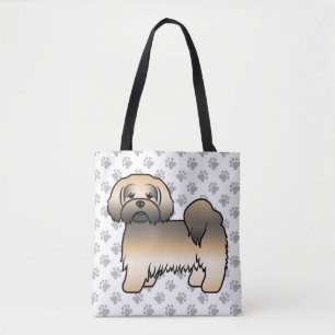 Gold Sable Lhasa Apso Cartoon Dog & Paws