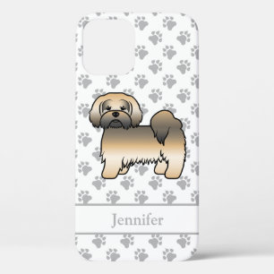 Gold Sable Lhasa Apso Cartoon Hund & Name Case-Mate iPhone Hülle