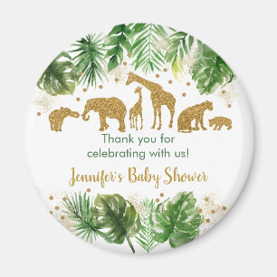 Gold Safari Baby Dusche Gefallen Magnet